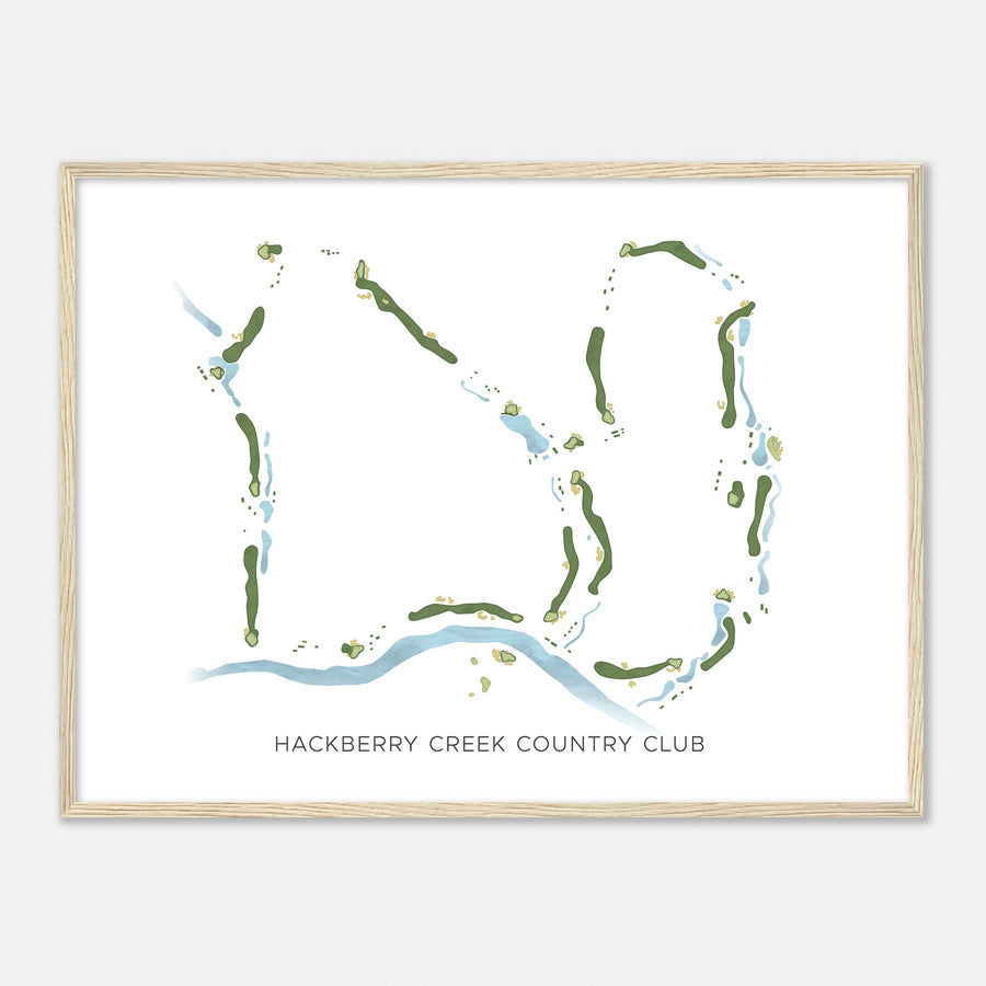 Print of Hackberry Creek Country Club Modern Map