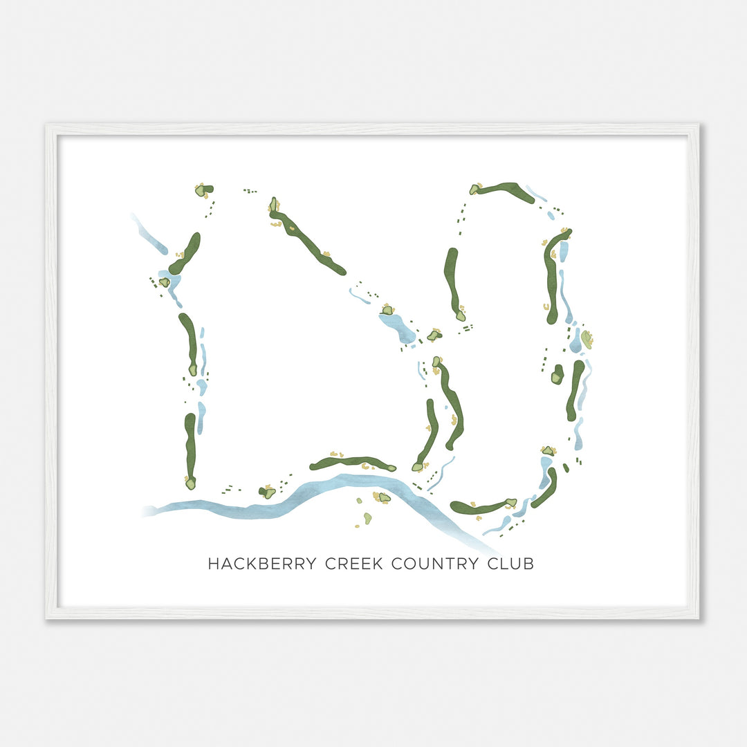 Print of Hackberry Creek Country Club Modern Map