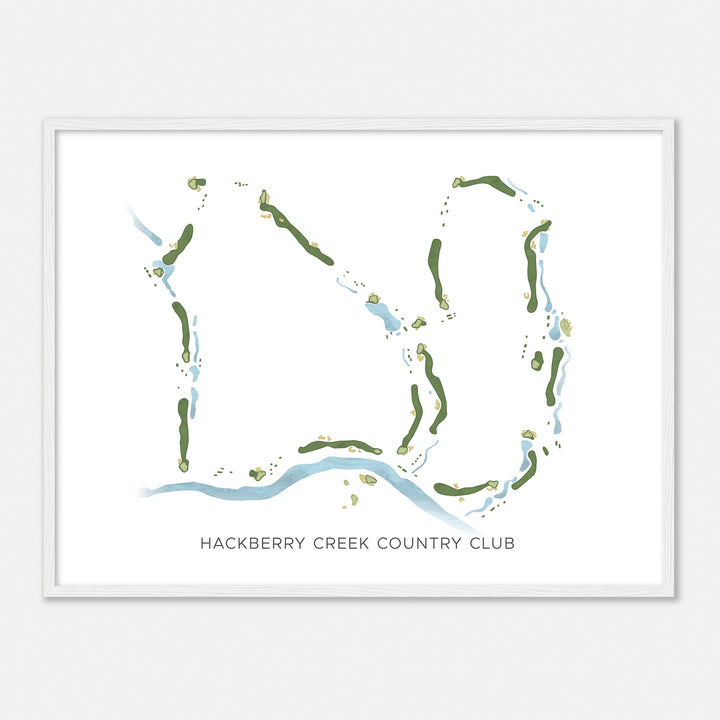Print of Hackberry Creek Country Club Modern Map