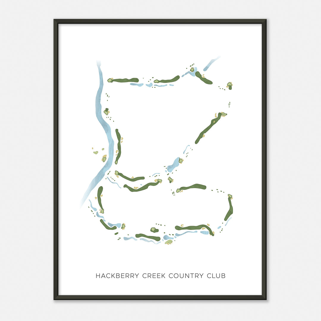 Print of Hackberry Creek Country Club Modern Map