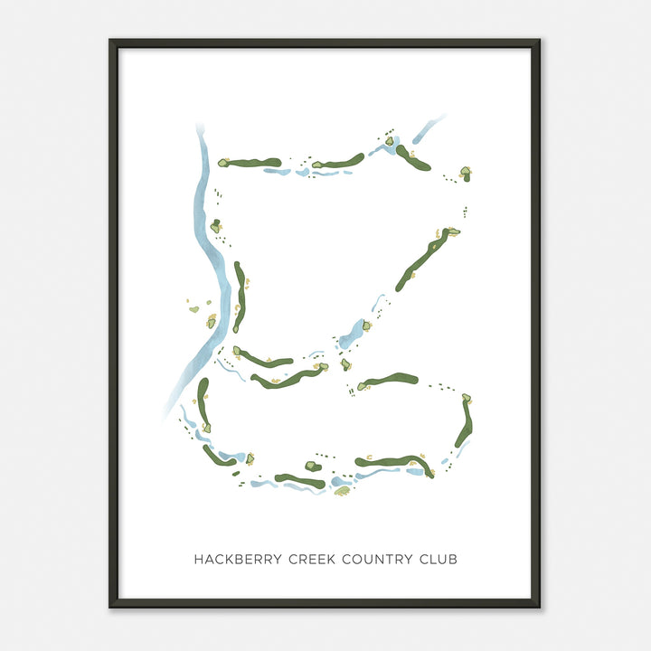 Print of Hackberry Creek Country Club Modern Map