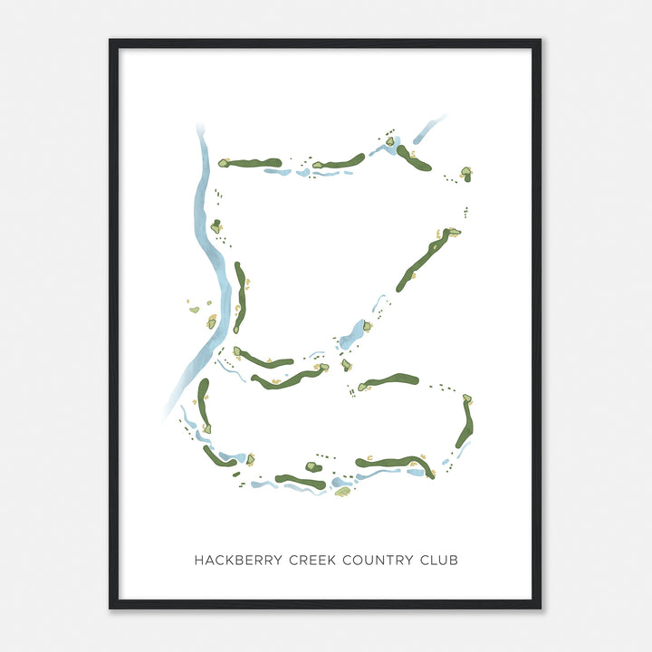 Print of Hackberry Creek Country Club Modern Map