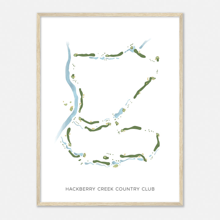 Print of Hackberry Creek Country Club Modern Map