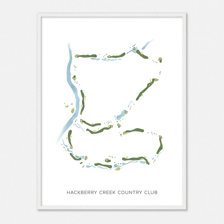 Print of Hackberry Creek Country Club Modern Map