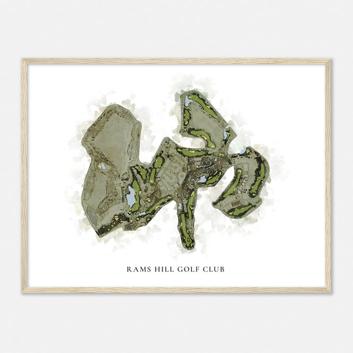 Print of Rams Hill Golf Club Classic Map
