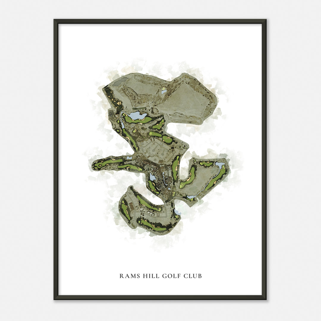 Print of Rams Hill Golf Club Classic Map