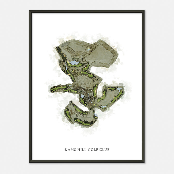 Print of Rams Hill Golf Club Classic Map