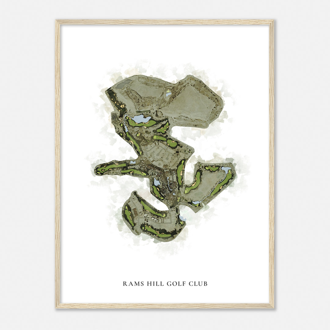Print of Rams Hill Golf Club Classic Map