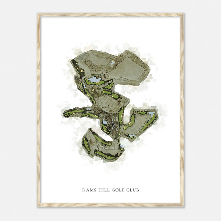 Print of Rams Hill Golf Club Classic Map