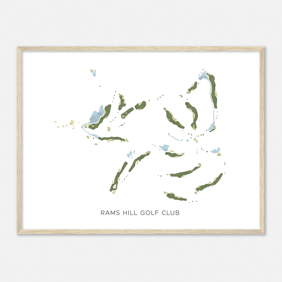 Print of Rams Hill Golf Club Modern Map