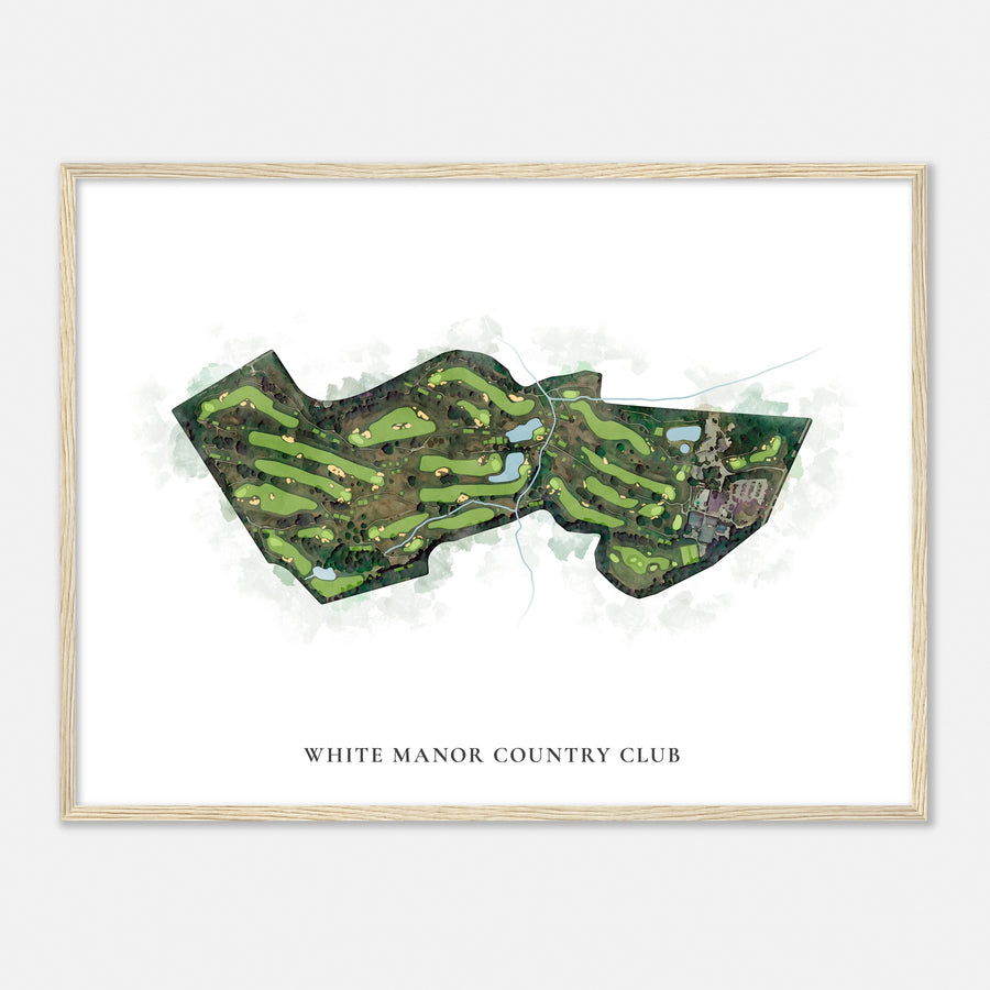 Print of White Manor Country Club Classic Map