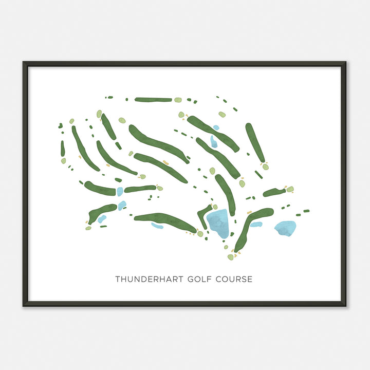 Print of Thunderhart Golf Course Modern Map