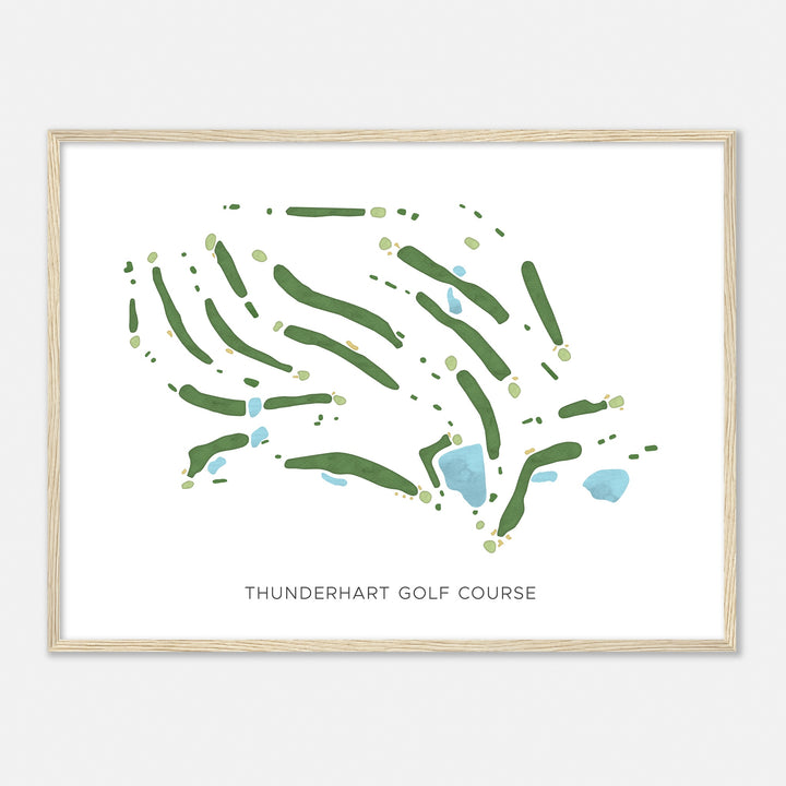 Print of Thunderhart Golf Course Modern Map