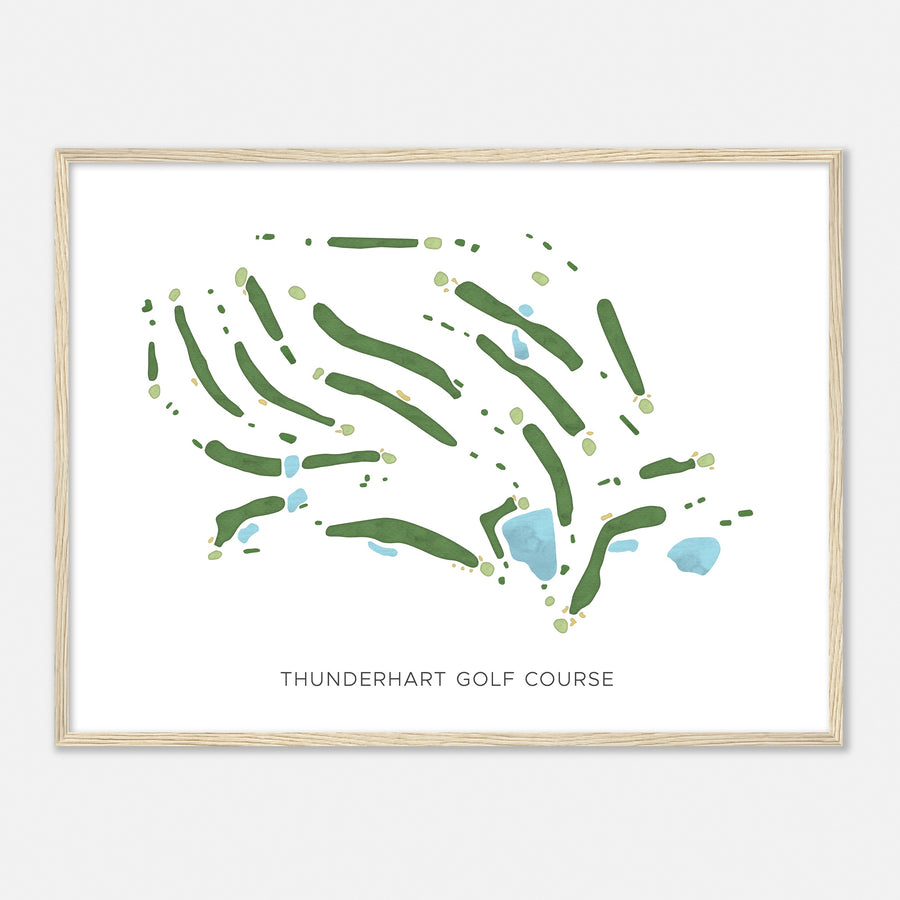 Print of Thunderhart Golf Course Modern Map