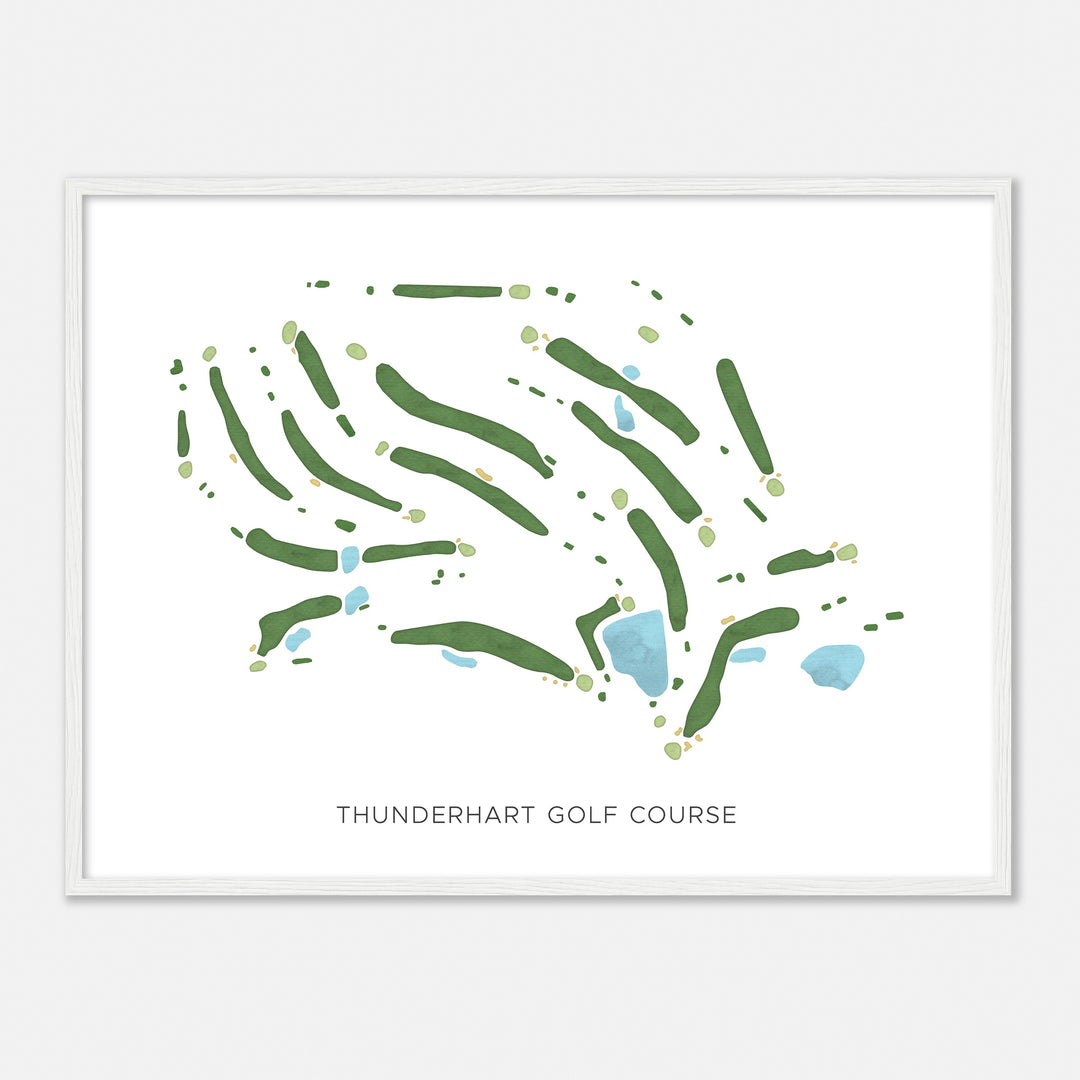 Print of Thunderhart Golf Course Modern Map