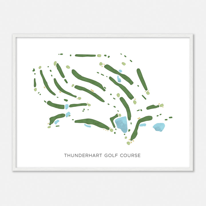 Print of Thunderhart Golf Course Modern Map