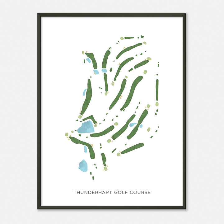 Print of Thunderhart Golf Course Modern Map