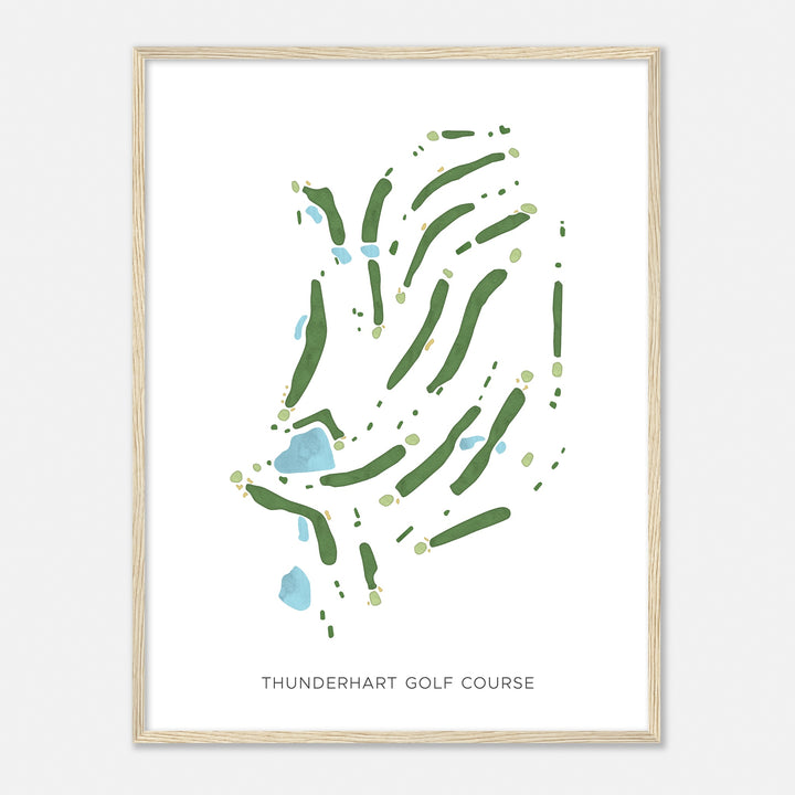 Print of Thunderhart Golf Course Modern Map