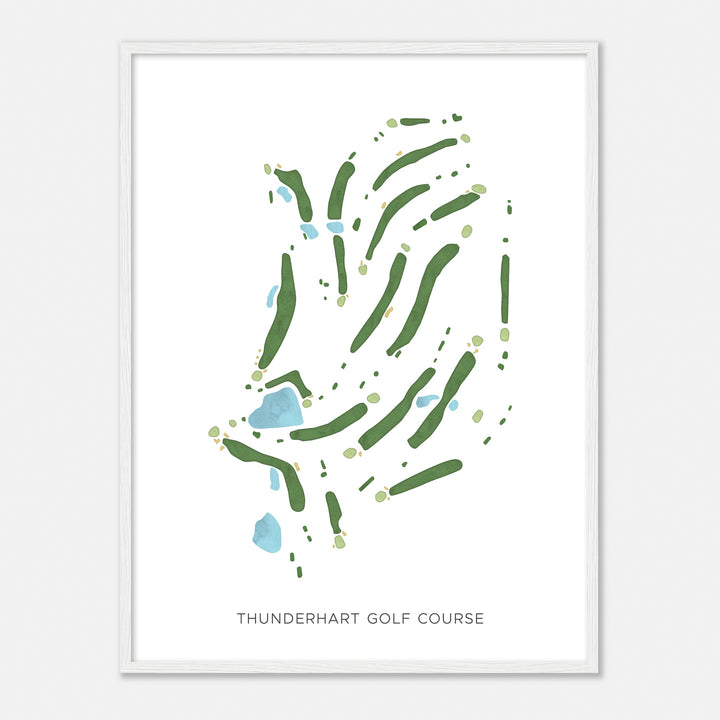 Print of Thunderhart Golf Course Modern Map