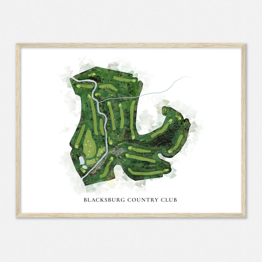 Print of Blacksburg Country Club Classic Map