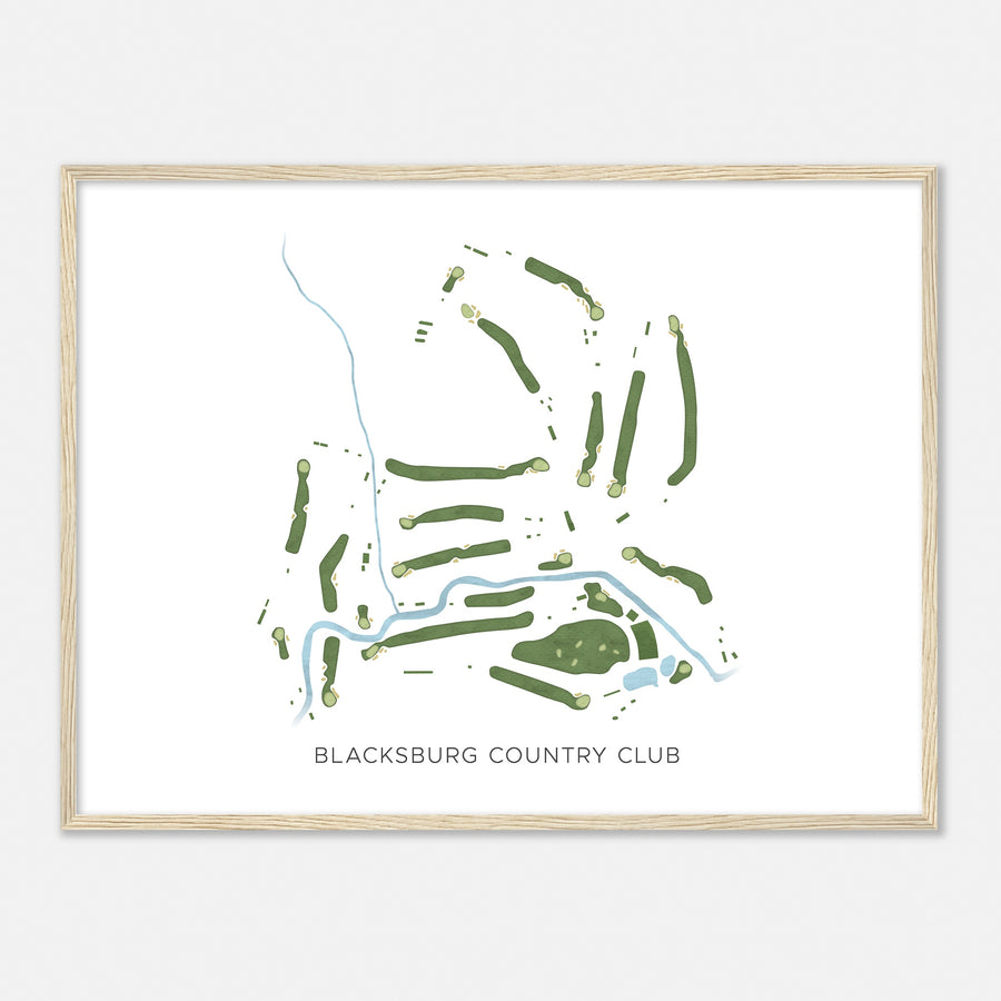 Print of Blacksburg Country Club Modern Map