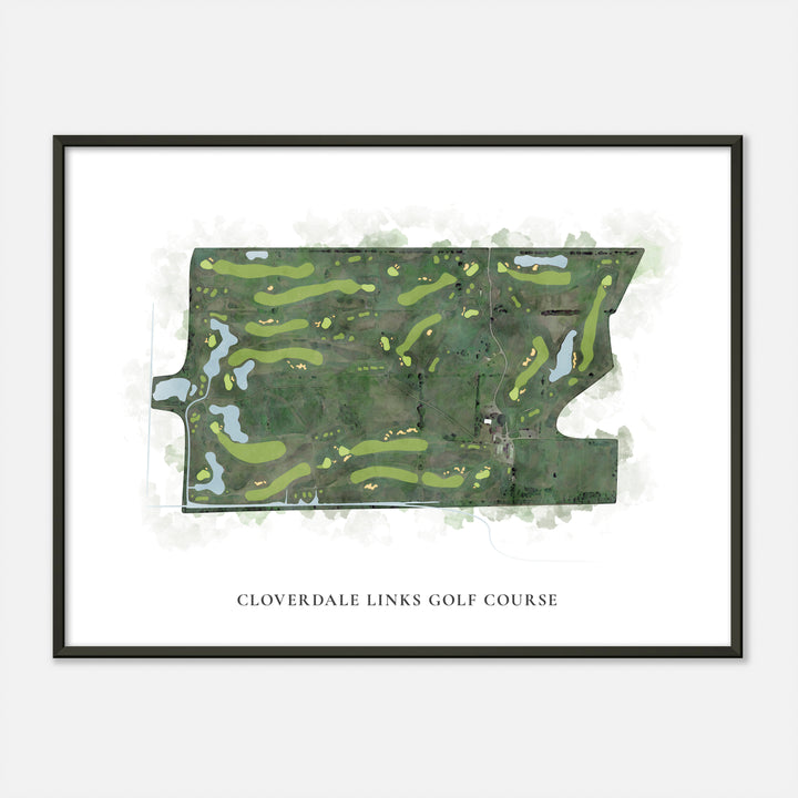 Print of Cloverdale Links Golf Course Classic Map