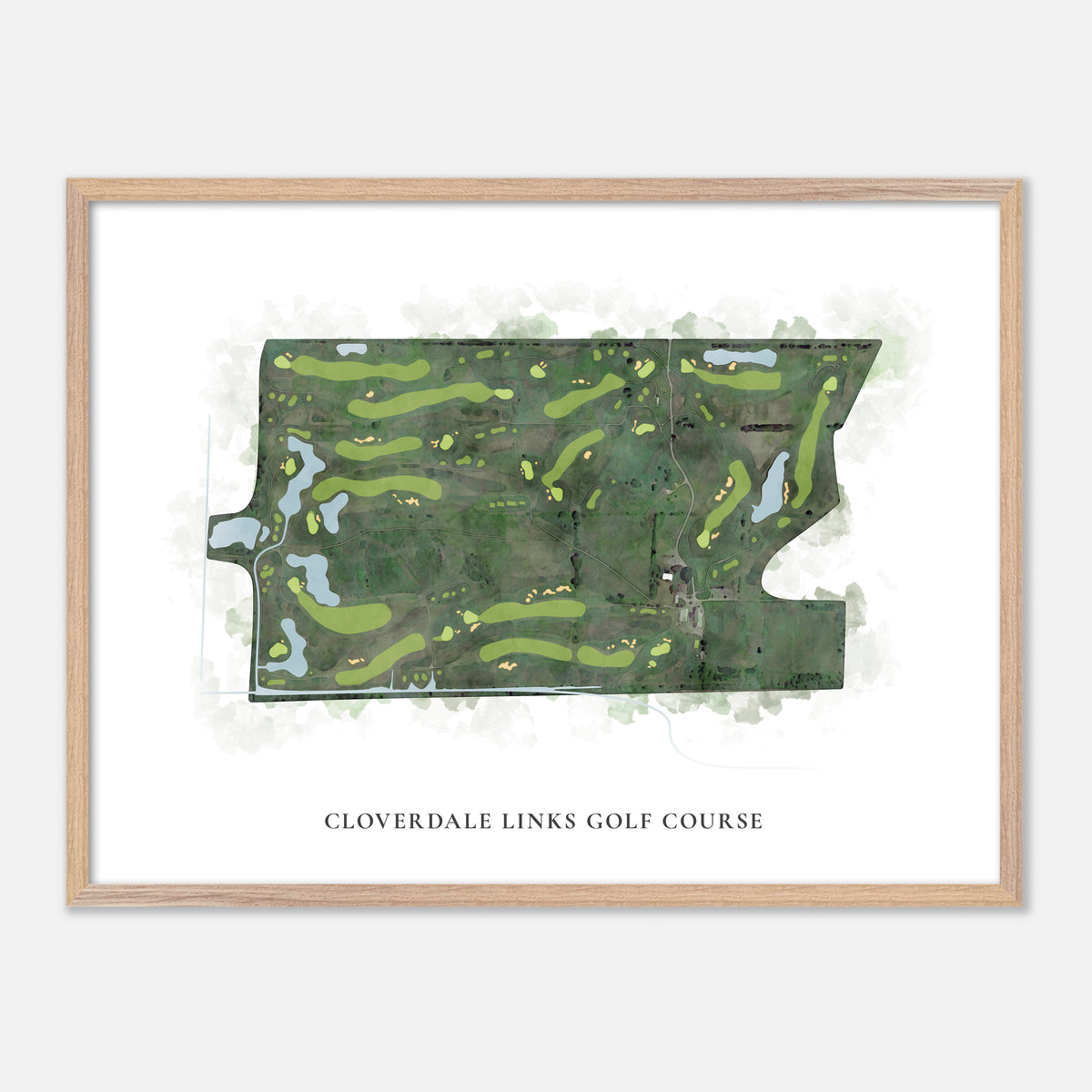 Print of Cloverdale Links Golf Course Classic Map