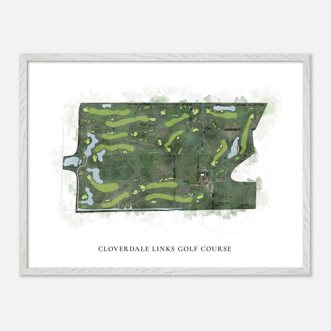 Print of Cloverdale Links Golf Course Classic Map