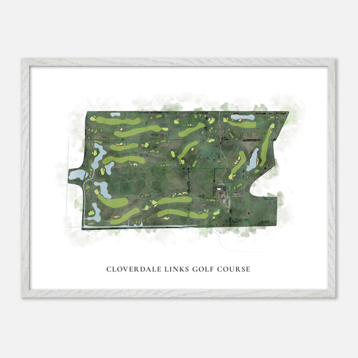 Print of Cloverdale Links Golf Course Classic Map