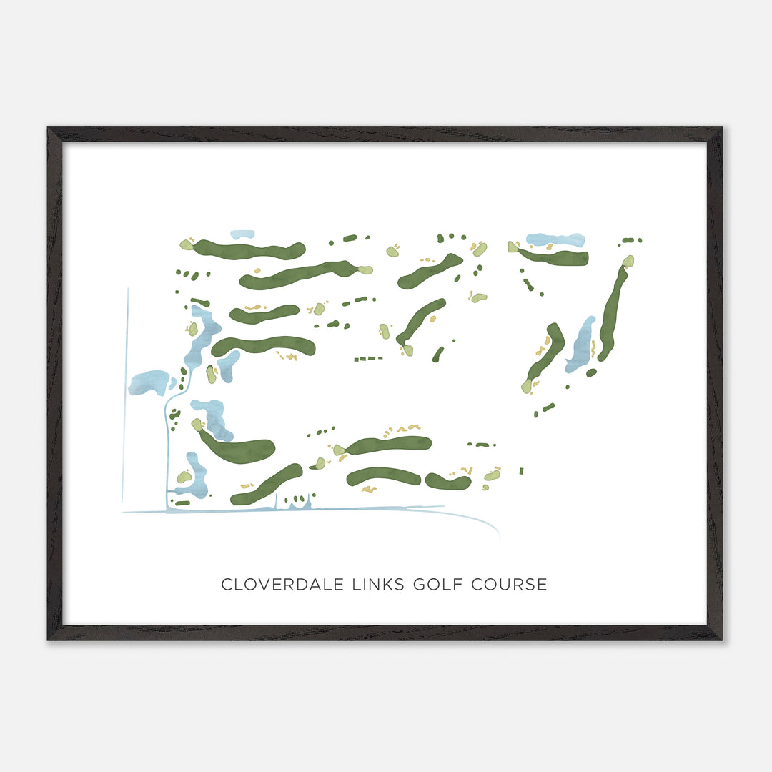 Print of Cloverdale Links Golf Course Modern Map