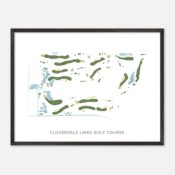 Print of Cloverdale Links Golf Course Modern Map