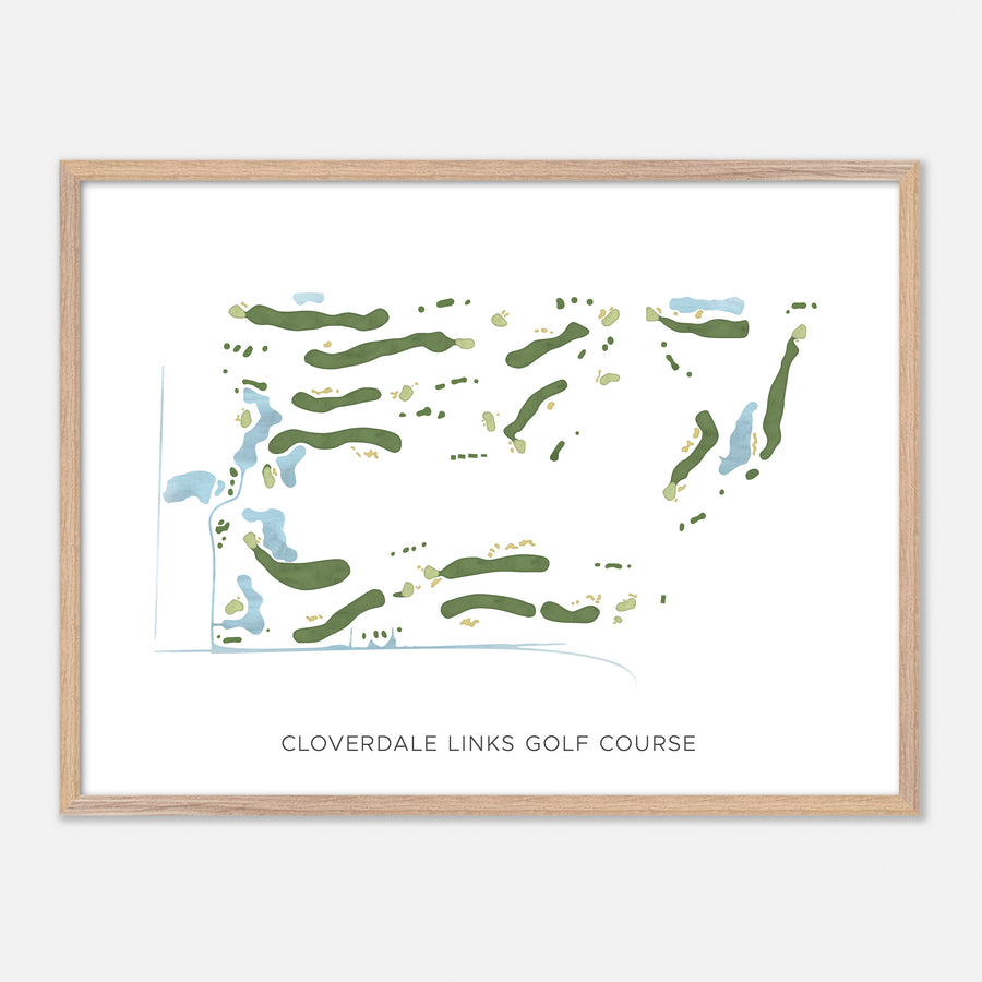 Print of Cloverdale Links Golf Course Modern Map