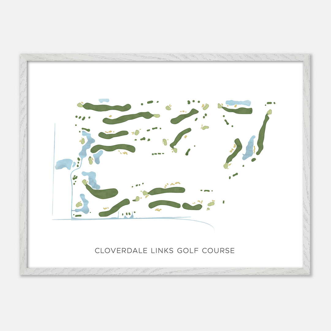 Print of Cloverdale Links Golf Course Modern Map