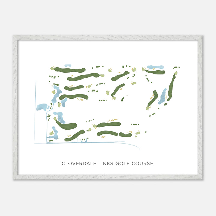 Print of Cloverdale Links Golf Course Modern Map
