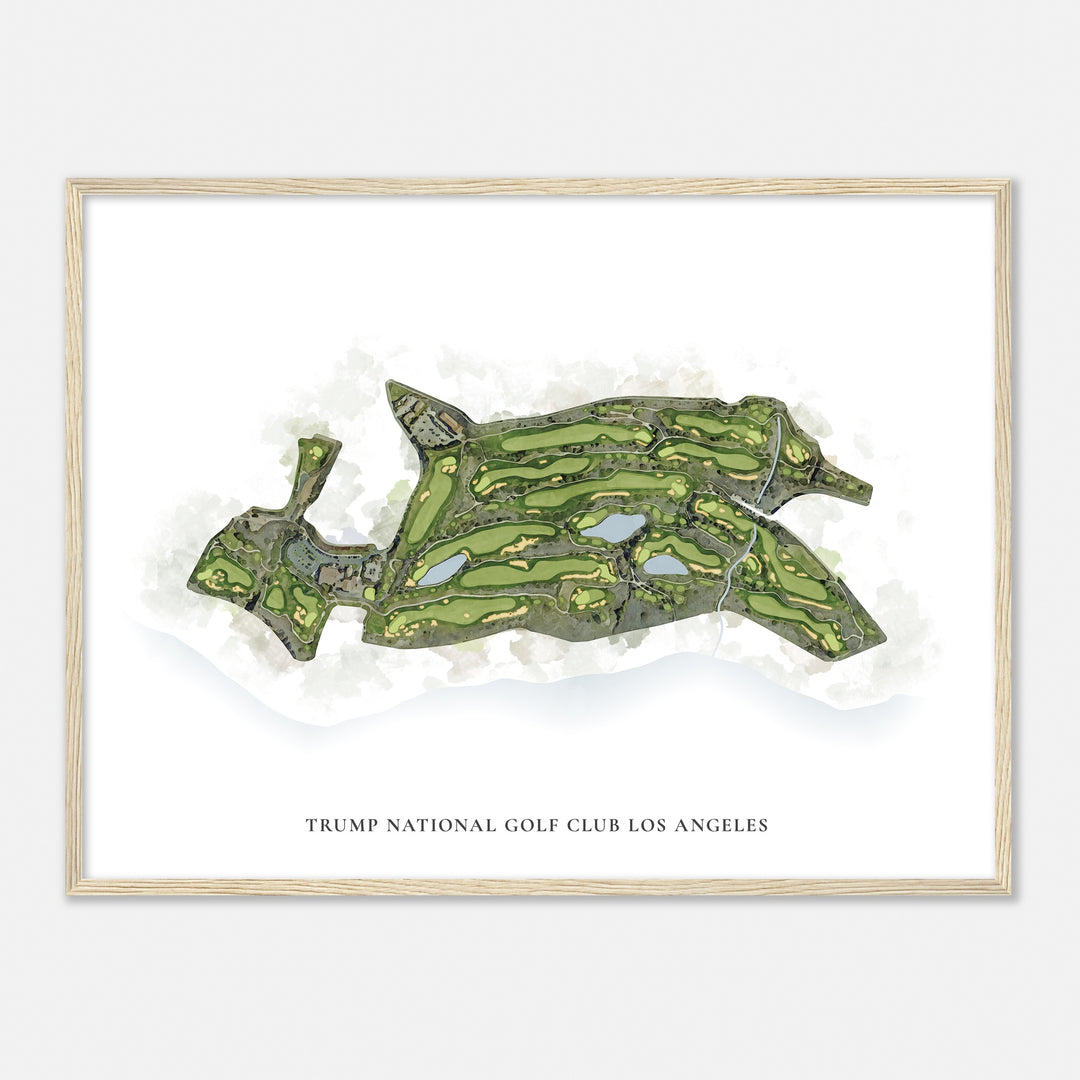 Print of Trump National Golf Club Los Angeles Classic Map