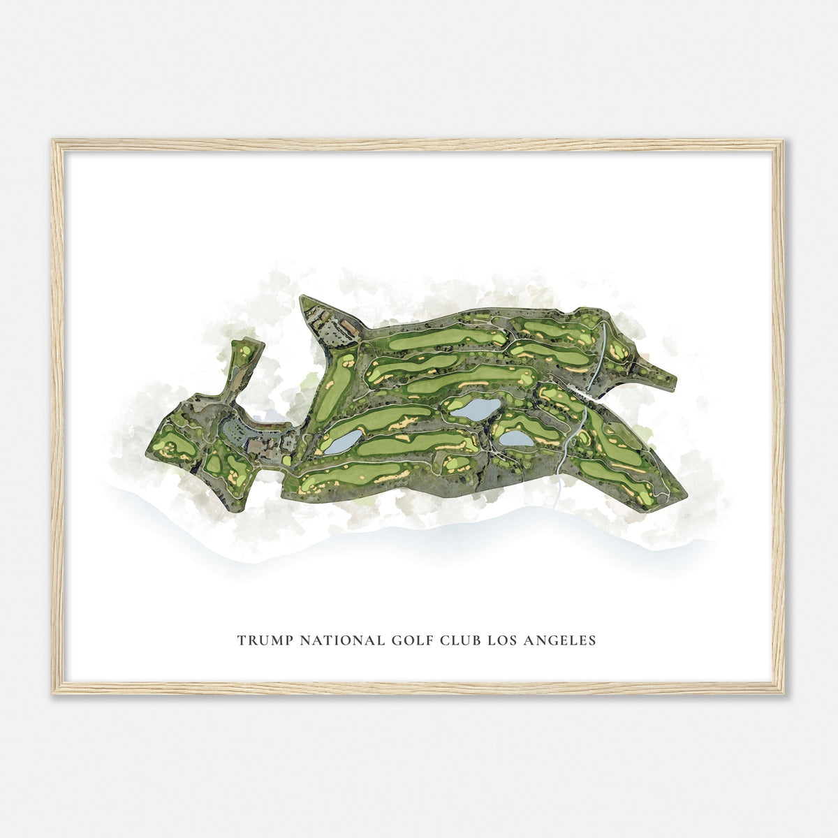 Print of Trump National Golf Club Los Angeles Classic Map