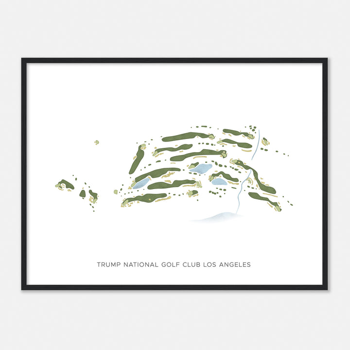 Print of Trump National Golf Club Los Angeles Modern Map