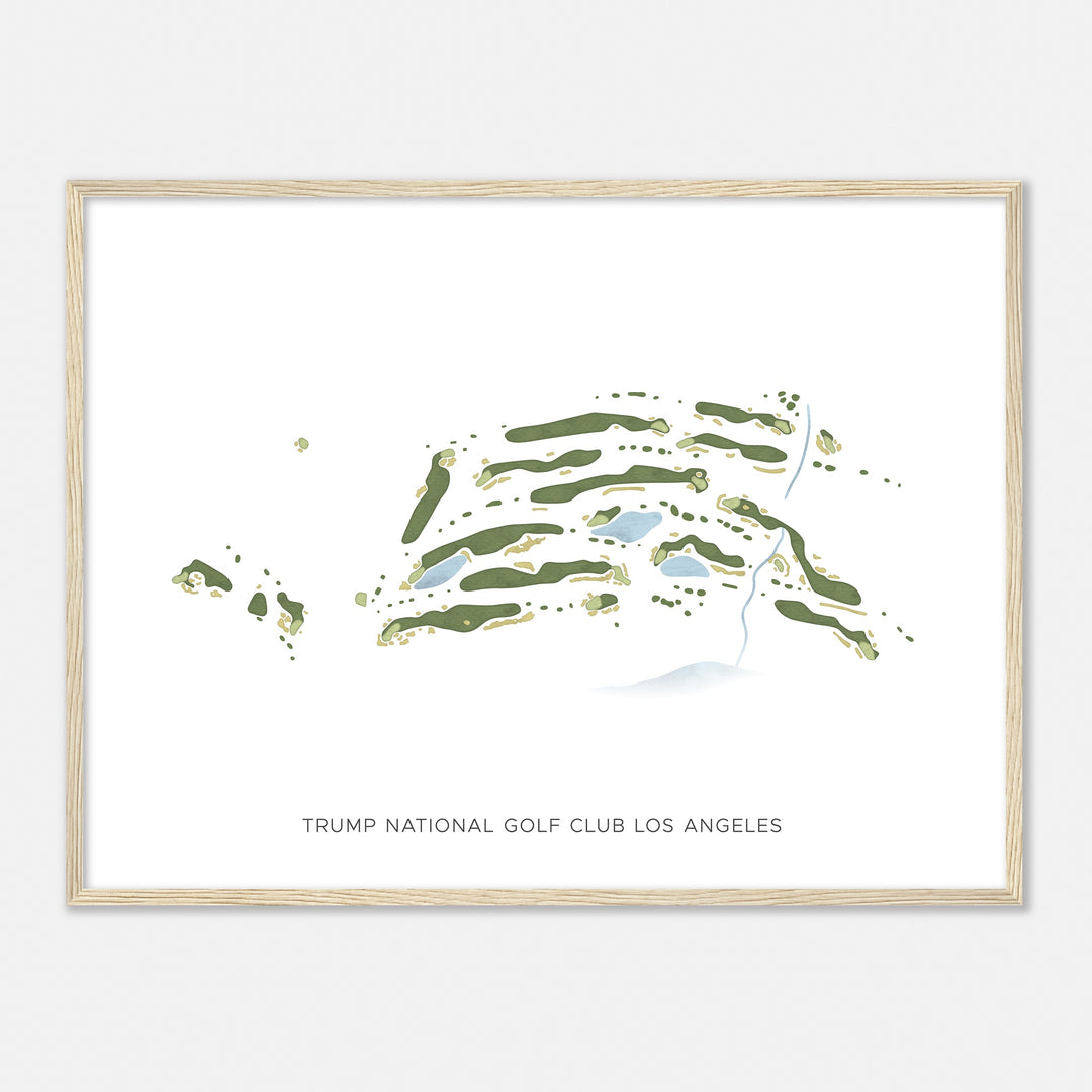 Print of Trump National Golf Club Los Angeles Modern Map