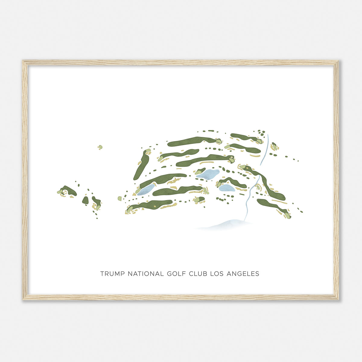 Print of Trump National Golf Club Los Angeles Modern Map