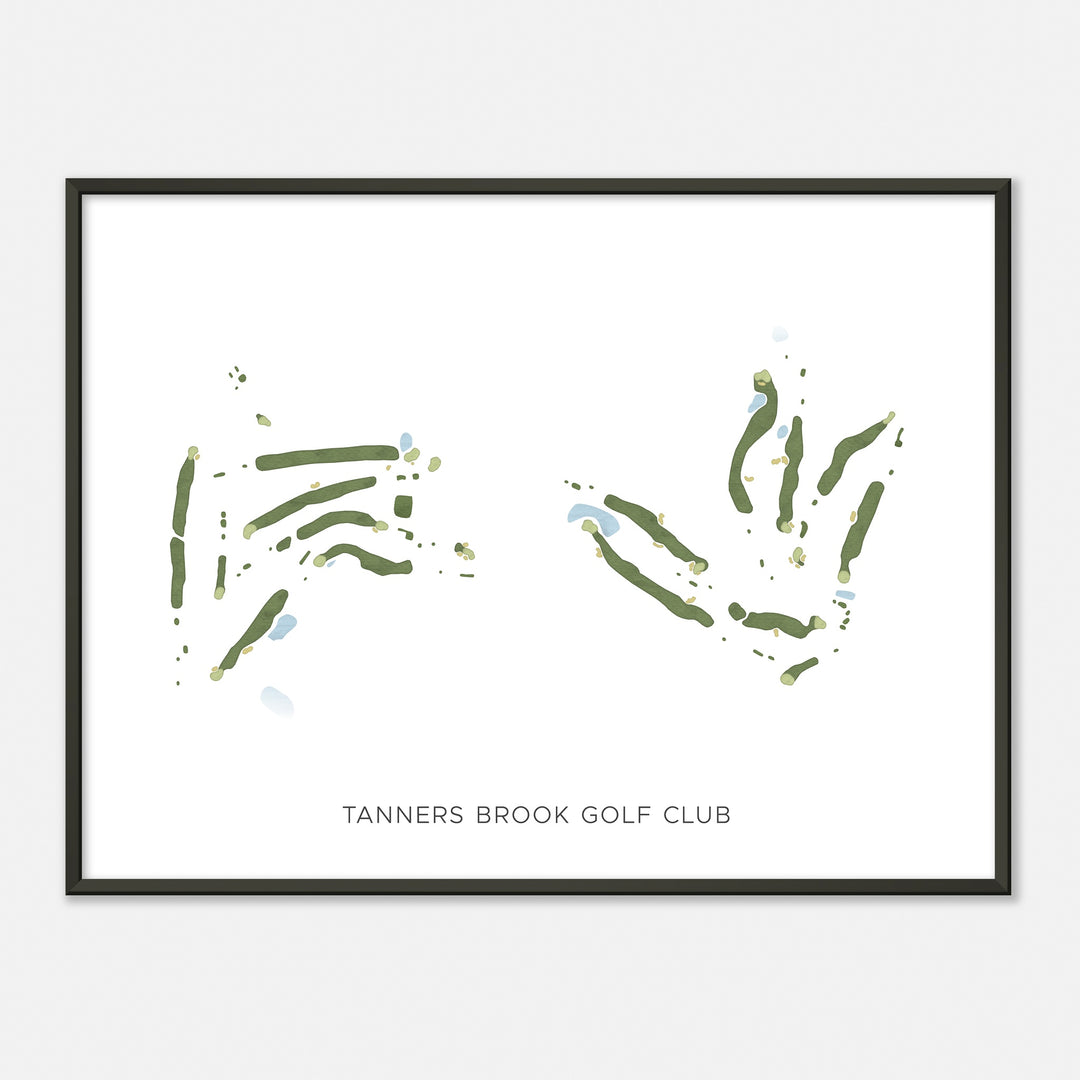 Print of Tanners Brook Golf Club Modern Map