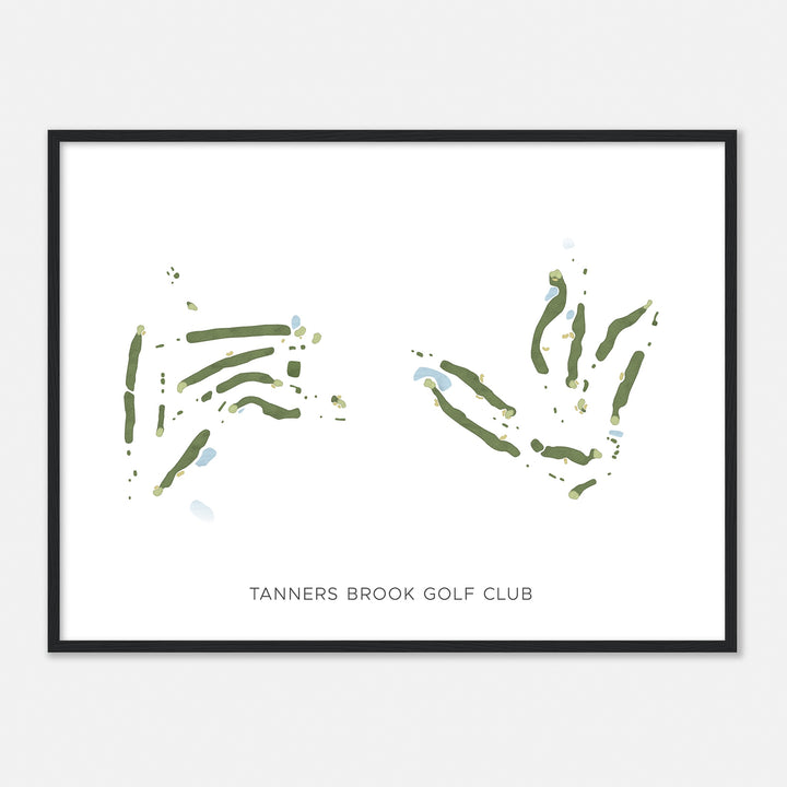 Print of Tanners Brook Golf Club Modern Map