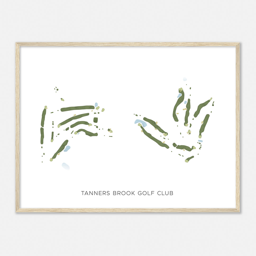 Print of Tanners Brook Golf Club Modern Map