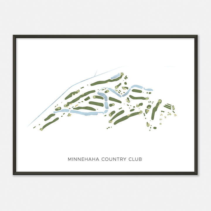 Print of Minnehaha Country Club Modern Map