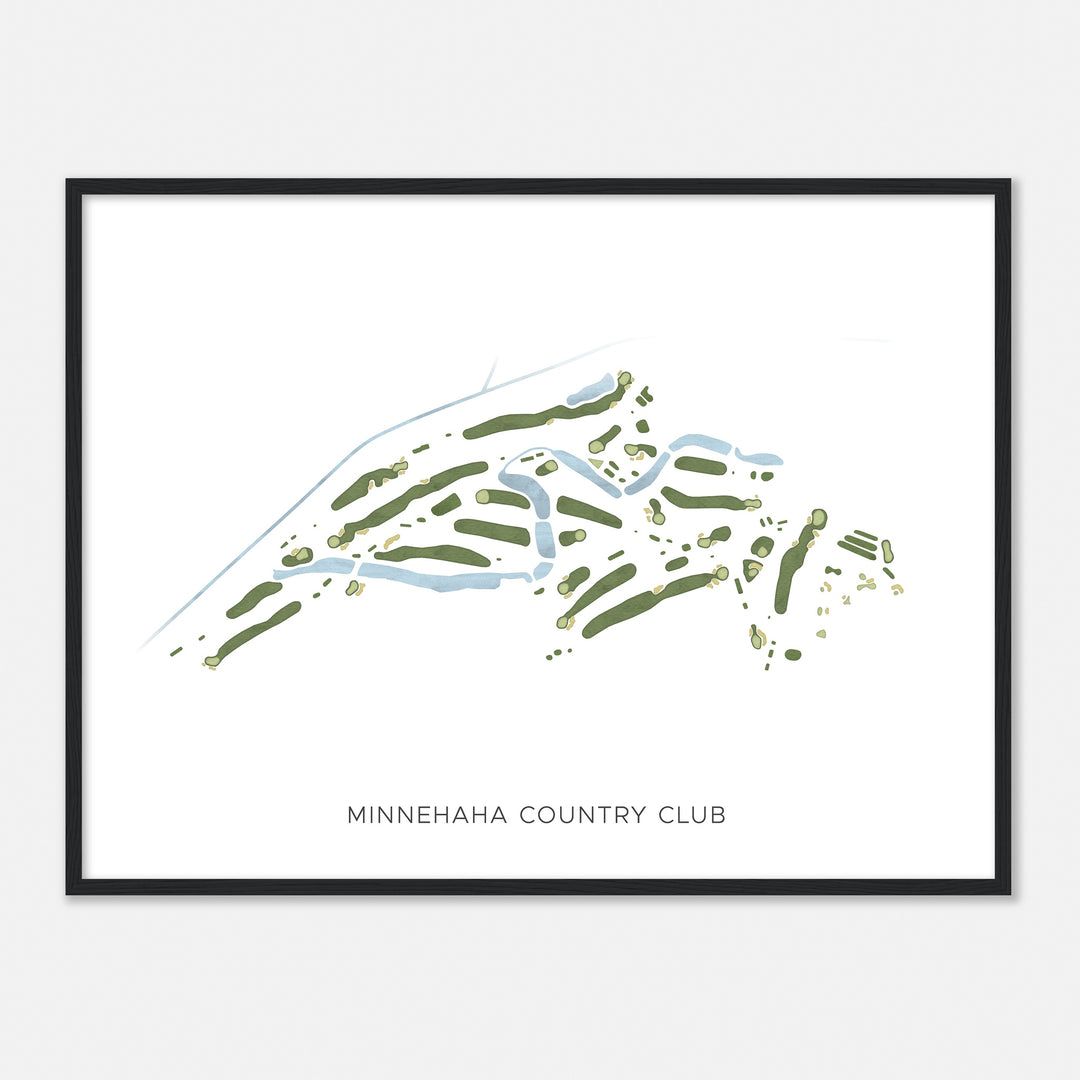 Print of Minnehaha Country Club Modern Map