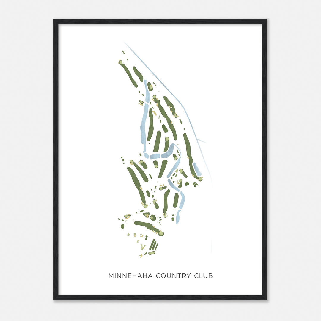 Print of Minnehaha Country Club Modern Map