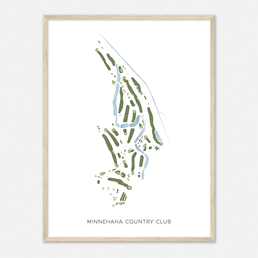 Print of Minnehaha Country Club Modern Map