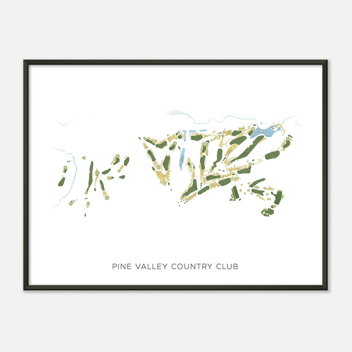 Print of Pine Valley Country Club Modern Map