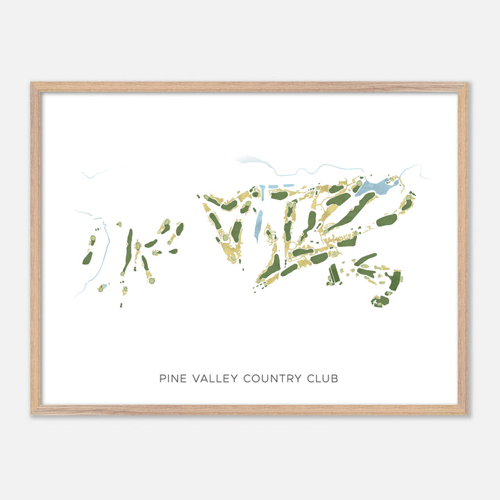 Print of Pine Valley Country Club Modern Map