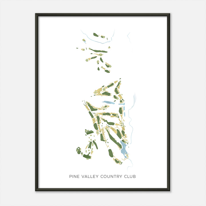 Print of Pine Valley Country Club Modern Map