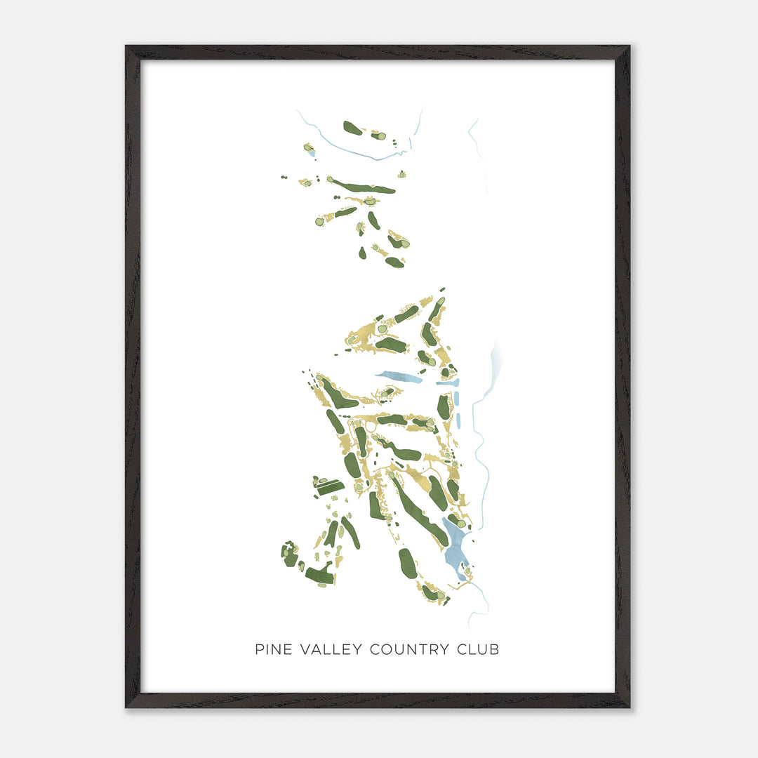 Print of Pine Valley Country Club Modern Map